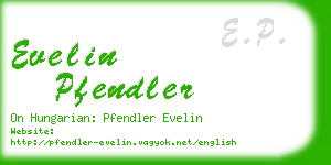 evelin pfendler business card